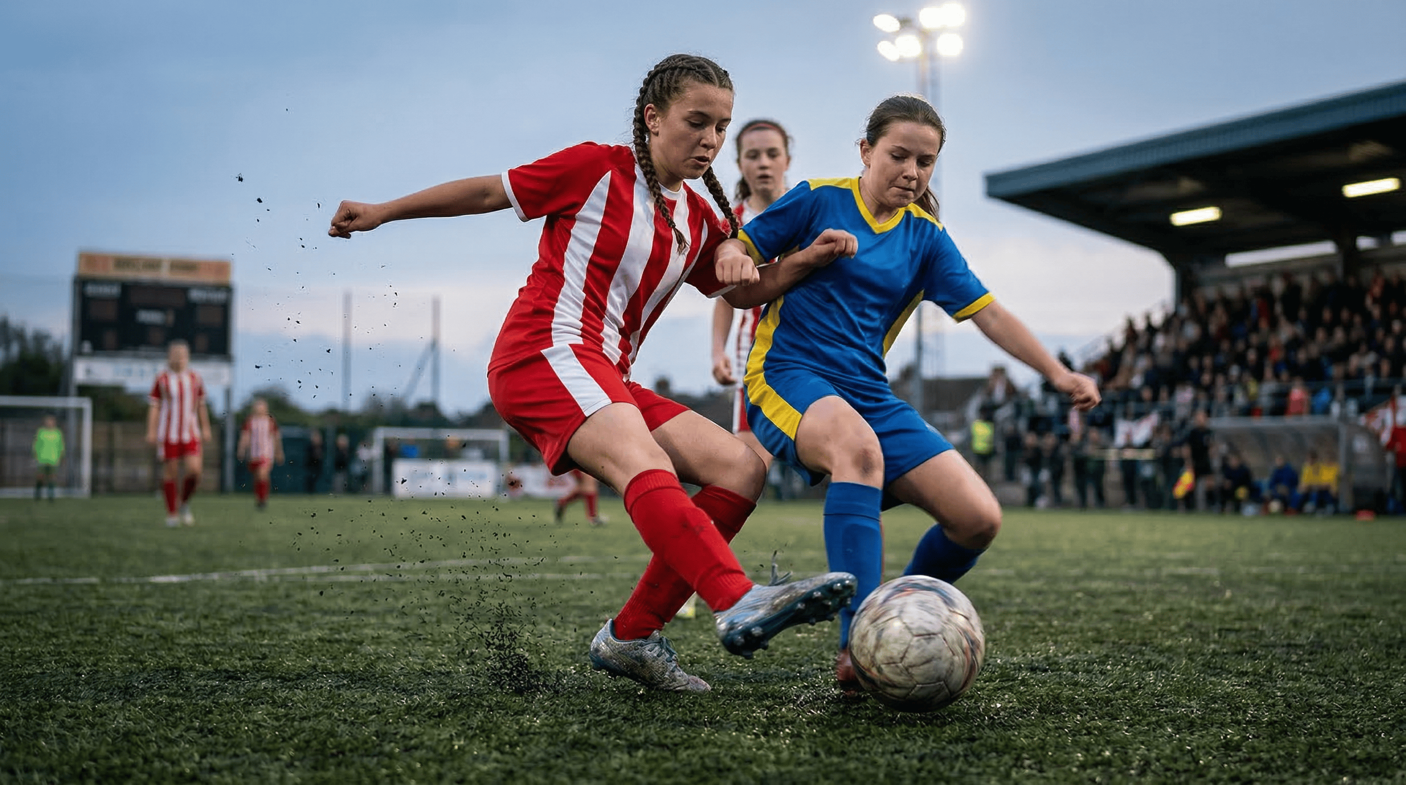 Partido de fútbol femenino base